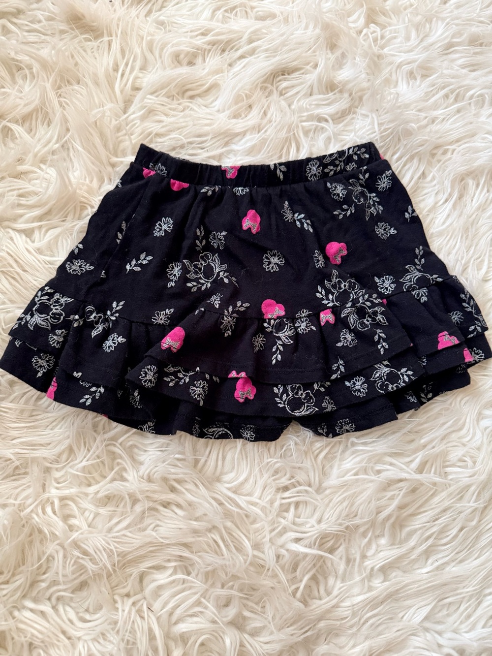 Disney Jumping Beans Black Floral Ruffle Skirt | Size 2T